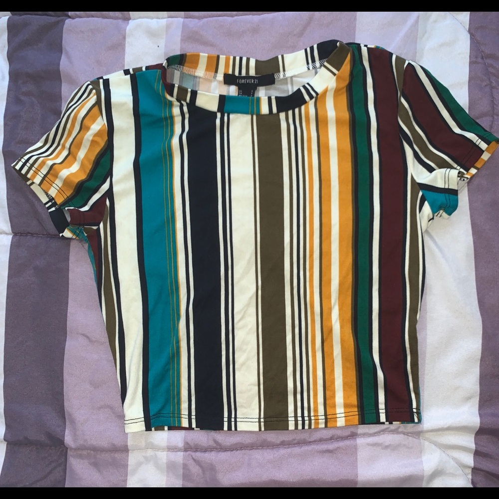 🌸2/$25🌸 Forever 21 Striped Crop Top 🖤